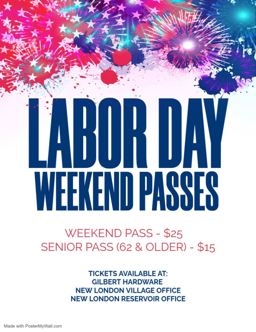 Weekend Pass Information